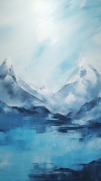 Abstract wallpaper mountain landscape glacier.