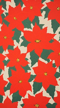 Blooming poinsettia flowers pattern backgrounds wallpaper.