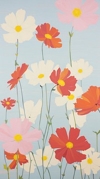 Jumbo cosmos flowers painting pattern backgrounds.