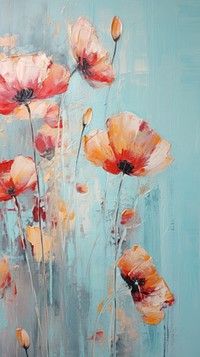 Abstract wallpaper painting flower poppy.
