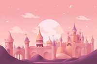 Aesthetic castle background with crescent moon background architecture building outdoors.