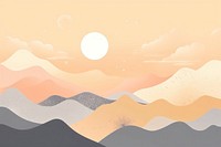 Aesthetic mountain background with crescent moon background backgrounds landscape outdoors.