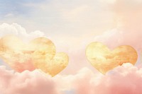 Hearts of cloud backgrounds outdoors nature.