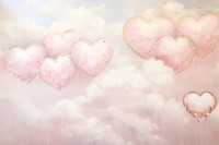 Hearts of cloud backgrounds creativity balloon.