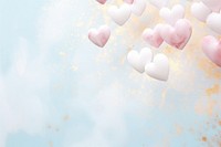Hearts of cloud backgrounds outdoors balloon.