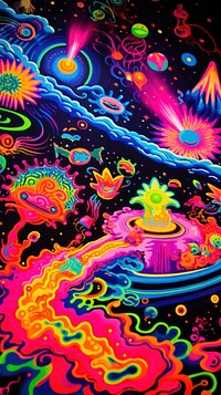 Psychedelic purple backgrounds painting.