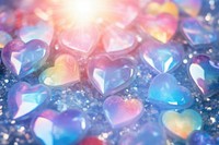 Holographic heart background glitter backgrounds crystal.