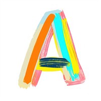 Cute letter A text white background confectionery.