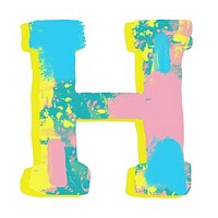 Cute letter H text number art.