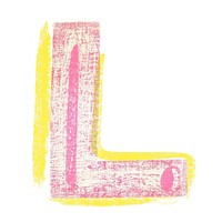 Cute letter L text art number.