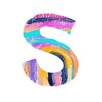 Cute letter S number text art.