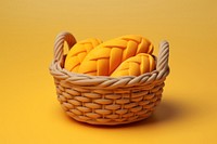 Breads in basket food handicraft container.