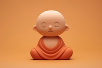 Buddhism cute clay toy.