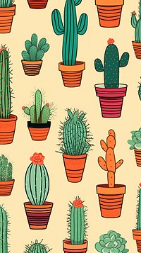 Cactus wallpaper pattern plant backgrounds.