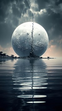 Cool wallpaper moon reflection outdoors nature.