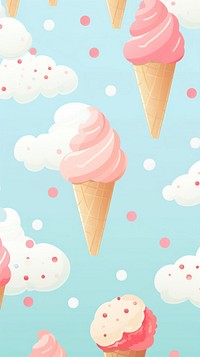 Ice cream dessert pattern summer.