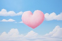 Minimal space a heart shaped cloud blue sky tranquility.