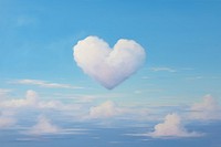 Minimal space a heart shaped cloud outdoors nature flying.