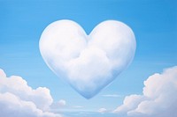 Minimal space a heart shaped cloud outdoors nature blue.