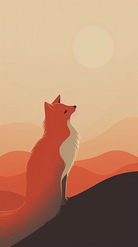 Fox mammal animal silhouette.
