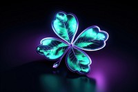Neon clover leaf light illuminated accessories.