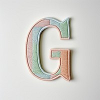 Patch letter G text creativity pattern.
