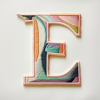Patch letter E creativity alphabet pattern.