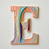 Patch letter E creativity alphabet textile.