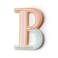 Patch letter S text white background alphabet.