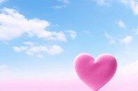 Heart shaped on sky backgrounds pink sunlight.