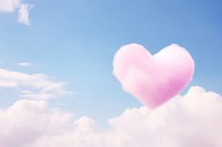 Heart shaped on sky backgrounds balloon pink.