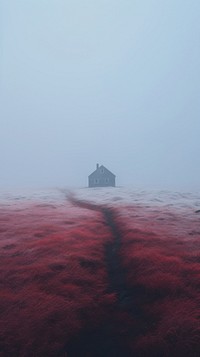 Arctic field outdoors fog architecture.