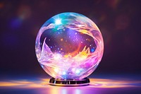 Crystal ball magic universe sphere light.