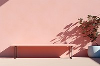 Rose gold color furniture shadow plant.
