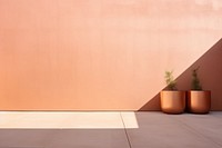 Rose gold color wall architecture outdoors.