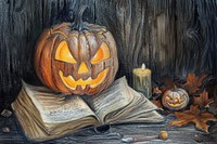 Halloween festival halloween book jack-o'-lantern.