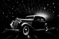 1930s Car sparkle light glitter car vehicle night.