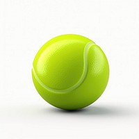 Tennis ball sphere sports white background.