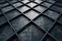 Diamond shape grid flooring tile architecture.