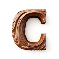 Letter C chocolate text dessert.