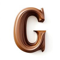 Letter G text number brown.