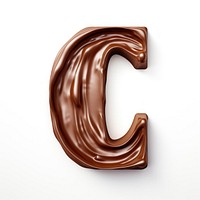 Letter C chocolate dessert brown.