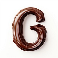 Letter G chocolate number text.