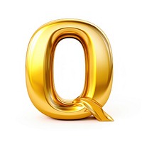 Letter Q gold font text.