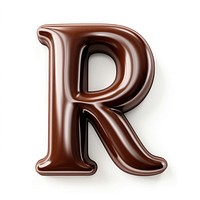 Letter R chocolate text alphabet.