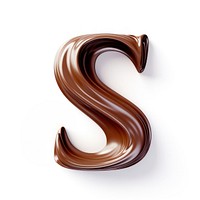 Letter S chocolate brown font.