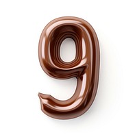 Letter 9 number text chocolate.