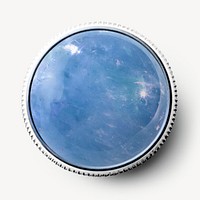 Blue jewelry button