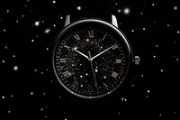 Watch wristwatch black star.