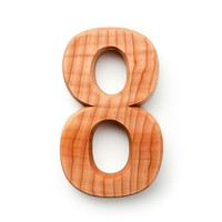 Number 8 wood font white background.